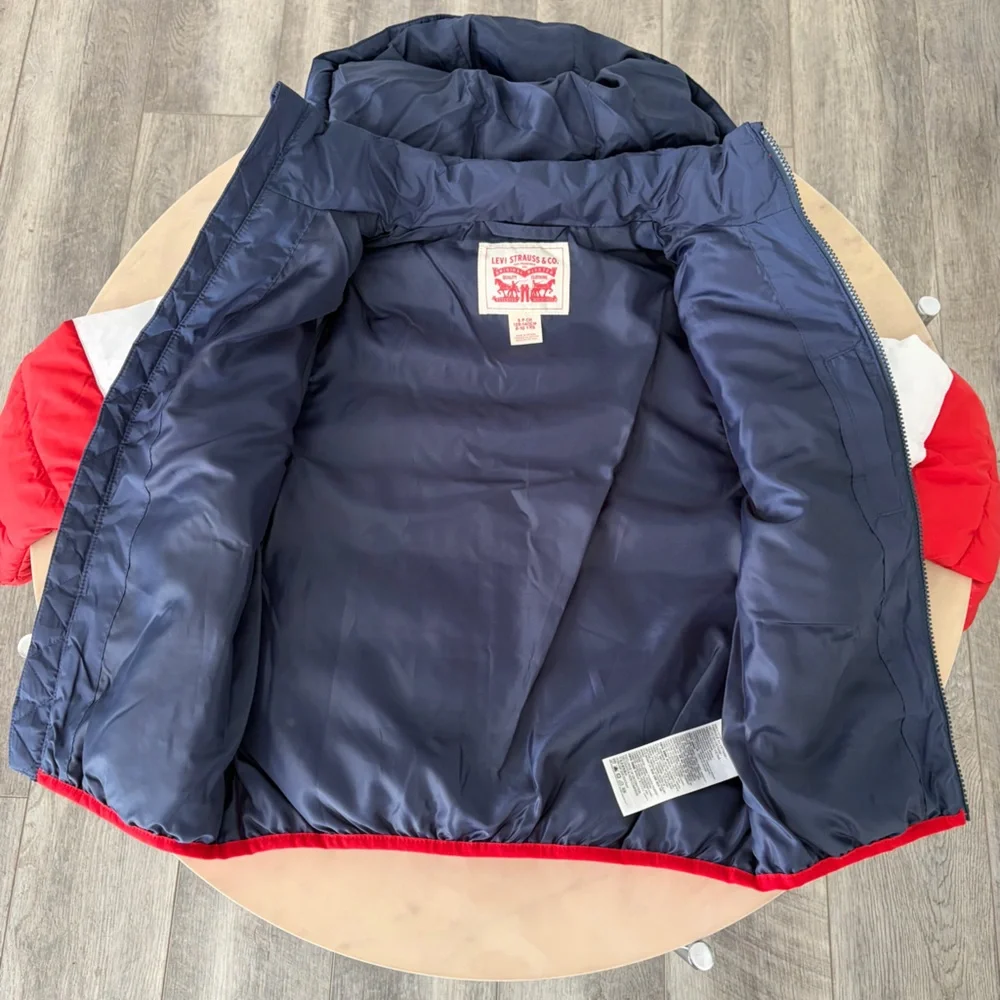 Levi’s Kids Hooded Water Resistant Puffer Coat.